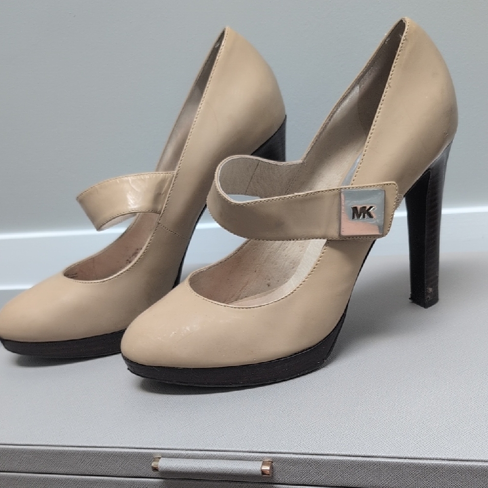 Michael Kors Tan Mary Jane Heels